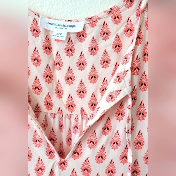 EUC Lou Lou Sleeveless Hi-Lo Shift Midi Dress w/Ruffled Hem & Paisley Print - Picture 5 of 7